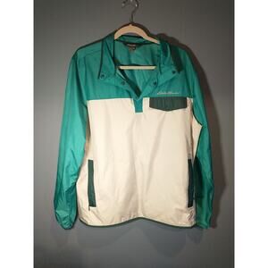 Eddie Bauer Windbreaker Jacket Medium Snap Front Pullover Lightweight
